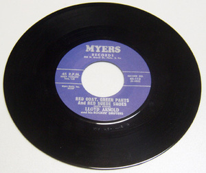 45rpm/ RED COAT, GREEN PANTS AND RED SUEDE SHOES - LLOYD ARNOLD - HANGOUT / 50s,ロカビリー,FIFTIES,MYERS RECORDS