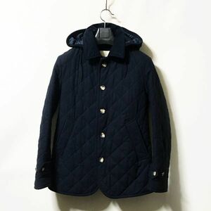 #UNITED ARROWS｜ユナイテッドアローズ フード付きウールキルティングジャケットコート ダークネイビー sizeS