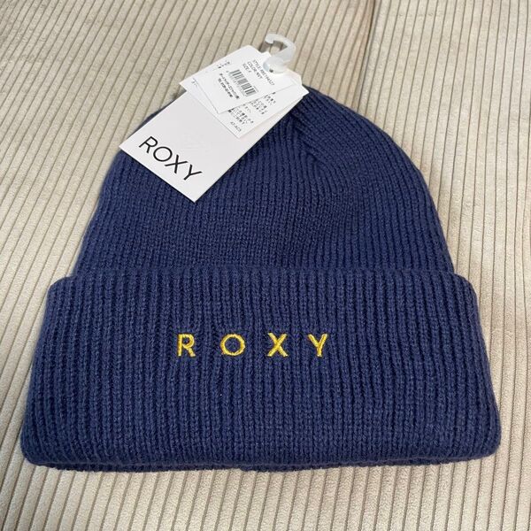 【新品】ROXY ニット帽 ネイビー