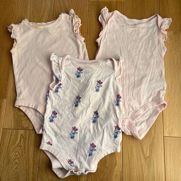 Babygap3点セット 70 ロンパース ボディスーツ 半袖 フリル 肌着 シャツ