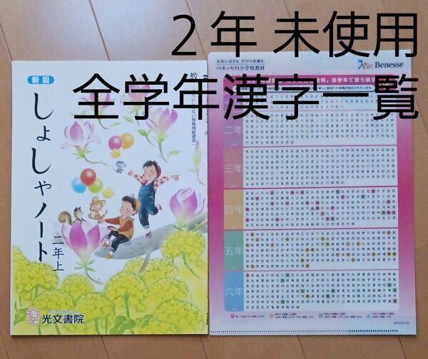 書写ノート 2年 二年 全学年 漢字 一覧表 クリアファイル