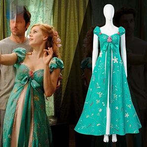 即納 ディズニー 魔法にかけられて ジゼル ドレス コスプレ Dハロ ウエディングドレス 結婚式 パーティドレス カラードレス