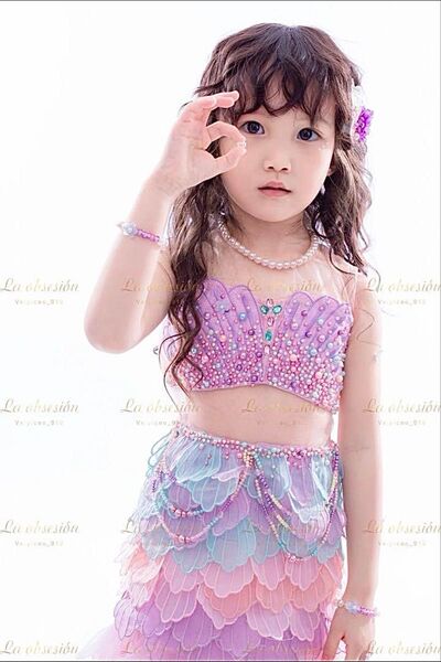 即日発送 人魚姫 キッズ服 ドレス コスチューム Dハロ