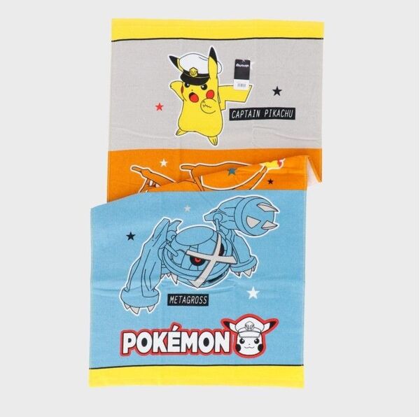 ポケモンバスタオル・ピカチュウ&リザードン&メタグロス■綿100%新品タグ付き