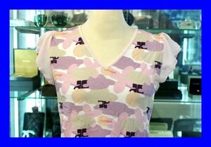 0 new goods Courreges COURREGES race short sleeves cut and sewn 40 J0184