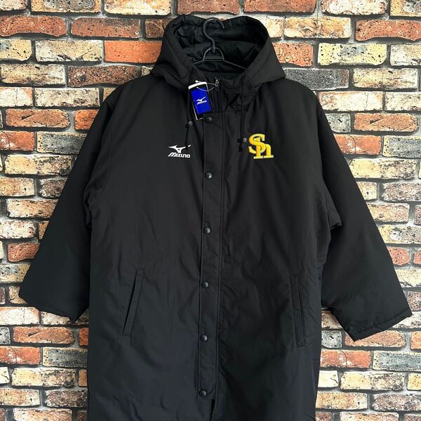 新品 ソフトバンクホークス ベンチコート MIZUNO グランドコート ユニフォーム SoftBank HAWKS ミズノ