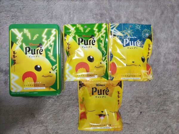 【値下げ中!!】ピカチュウ ピュレグミ 缶 非売品 ミックチュウフルーツ味
