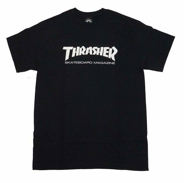 THRASHER スラッシャー ベーシックロゴ Tシャツ（ブラック）（S）【並行輸入品】