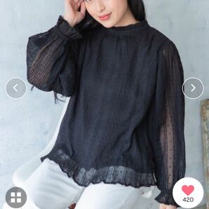 ★ 新品Mysa&Liina プリーツカットドビーブラウスM