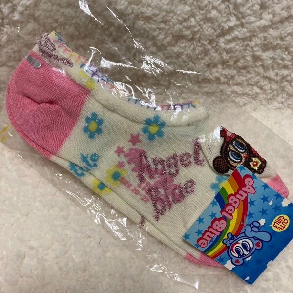 最終価格 Angel Blue キャラクター柄キッズ靴下 かかとソックス