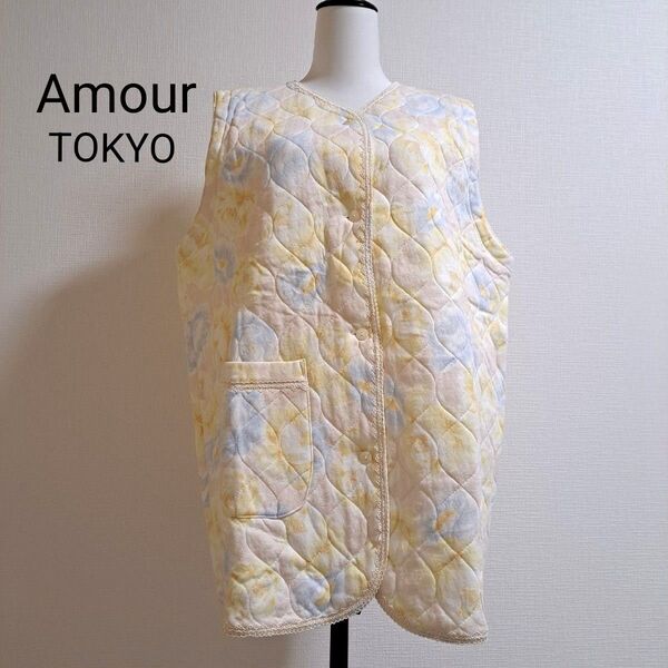 Amour TOKYO ルームウエア キルトベスト ★タグ付き未使用★Lサイズ