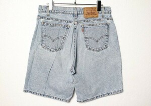 USA製 90's リーバイス Levi's 550 デニムショーツ (W31×L00) アイスブルー ショートパンツ 90年代 アメリカ製