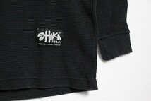 USA製 90's シャカウェアー SHAKA WEAR サーマル 長袖Tシャツ 黒 (S) ロンT アメリカ製 90年代 ヘビーウェイト_画像4