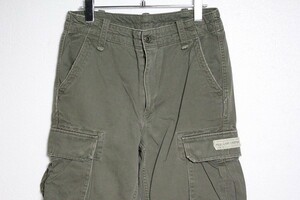 90's 00's ラルフローレン ポロジーンズ ミリタリー M-65スタイル テーパード カーゴパンツ 灰緑系 (30) POLO JEANS CO.