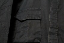 90's ラルフローレン コットンツイル ミリタリーシャツ 黒 (M) ブラック 無地 Polo RalphLauren 90年代 旧タグ オールド エルボーパッチ_画像9