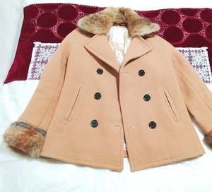 hyphen world gallery 亜麻色ラビットファーコート Flax color rabbit fur coat