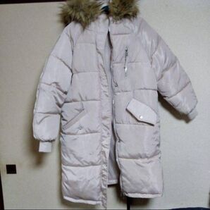 ファーフード付き ロングダウンコート