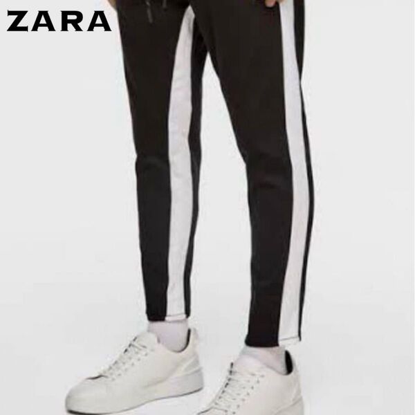 ZARA ザラ サイドラインスリムフィットパンツ