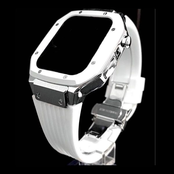 /Apple Watch カバー ケース アップルウォッチ ラバーバンドベルト H