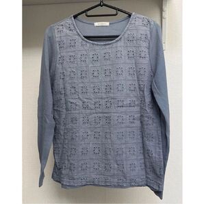 417 peniphass 長袖 カットソー ブルー Mサイズ レース