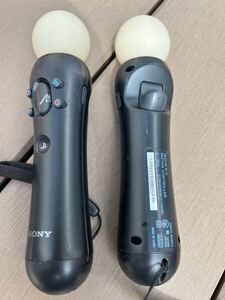 PS3 純正 SONY Playstation Move モーションコントローラー 2個セット Playstation3 CECH-ZCM1J 未検品ジャンク