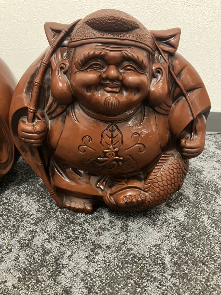 備前焼の恵比寿像 高さ18.3cm Yahoo!オークション -「恵比寿」(備前) (日本の陶磁)の落札相場