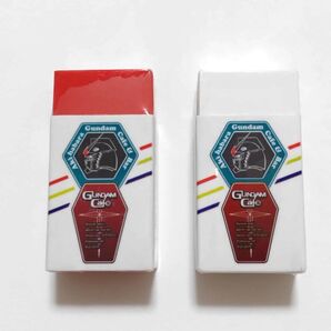 ガンダム■消しゴム■ガンダムカフェ GUNDAM Cafe 1st ANNIVERSARY 赤い彗星フェア 赤 白 1周年記念 2点まとめて