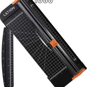 ペーパーカッターA4対応12枚裁断機安全軽量カッター(黒)