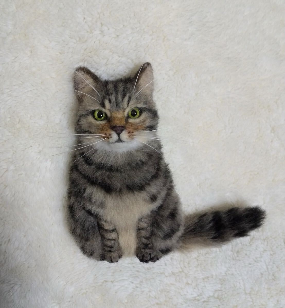 Yahoo!オークション -「羊毛フェルト 猫 キジトラ」の落札相場