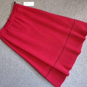 新品 TO BE CHIC レーヨンナイロンウール ニットスカート 42(L) 赤 47300円