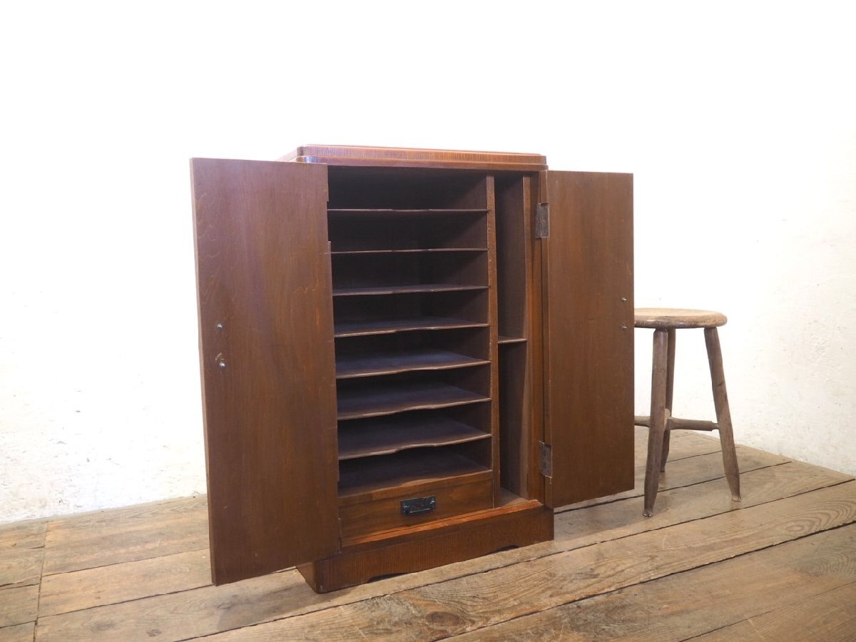 【オンラインショップ】 タ荷P0365◇H136,5cm×W85cm◇ラワン材のレトロな古い木製ガラス その他