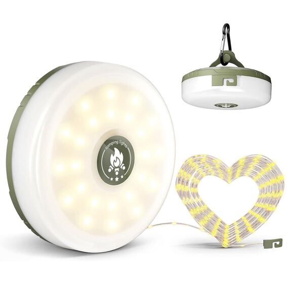 ランタン&ストリングライト 2 in 1 LED ランタン ストリングライト付き 9つ点灯モード切替 10M 100球 RGB点滅 キャンプ