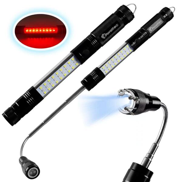 懐中電灯 非常信号灯 led発炎筒 マグネット付き 警告灯 点滅発光 3モード着替 LED作業灯 乾電池式 ハンディライト 自動車整備