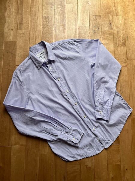 Frank&Eileen フランクアンドアイリーン LUKE ルーク ラベンダーストライプシャツ サイズXS Made In U.S.A.