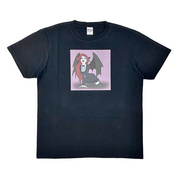 新品 リトルマーメイド アリエル 人魚姫 吸血鬼 ヴァンパイア ゴシック ホラー デビル ウイング プリンセス Tシャツ オーバーサイズ XL(LL)