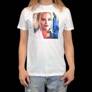 新品 ハーリーンクインゼル ハーレイクイン マーゴットロビー フェイス コントラスト スーサイドスクワッド Tシャツ ユニセックス Mサイズ