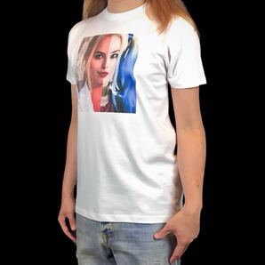 新品 ハーリーンクインゼル ハーレイクイン マーゴットロビー フェイス コントラスト スーサイドスクワッド Tシャツ ユニセックス Sサイズ