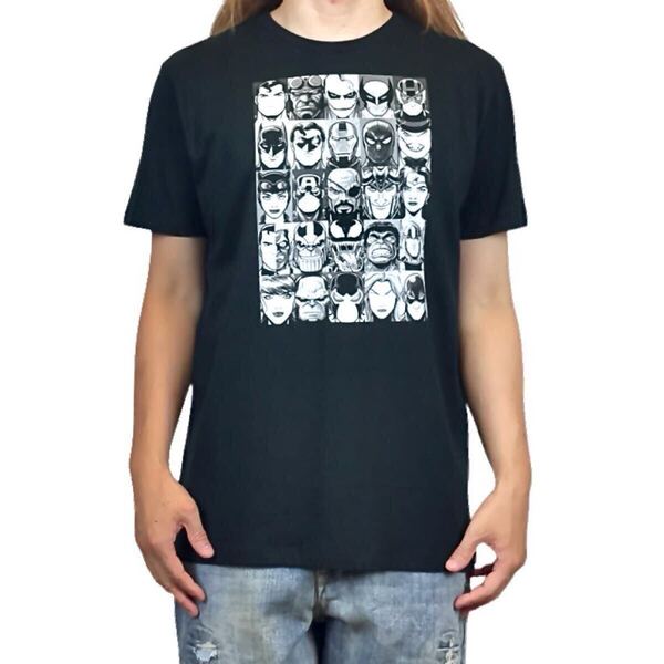 新品 アメコミ ヒーロー ヴィラン 集結 セレクト マーベル DCコミックス アベンジャーズ ジャスティスリーグ Tシャツ ユニセックス Mサイズ