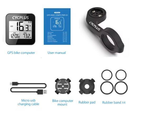 サイクル コンピューター CYCPLUS GPS G1 + Z1 セット 自転車スピードメーター ストップウォッチ付き ワイヤレス f5