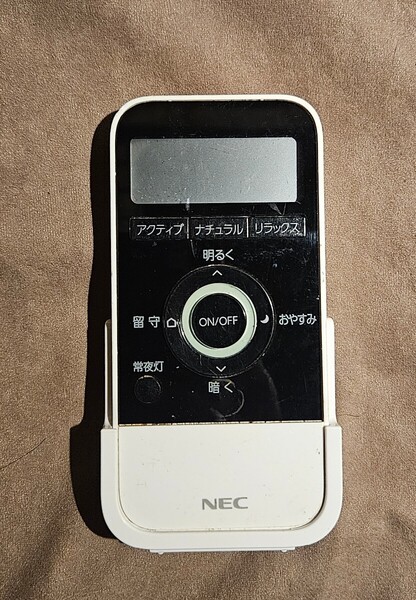 ★美品即決★RE0101 NEC 照明器具用リモコン LEDシーリングライト用 ホルダーケース付き★送料無料