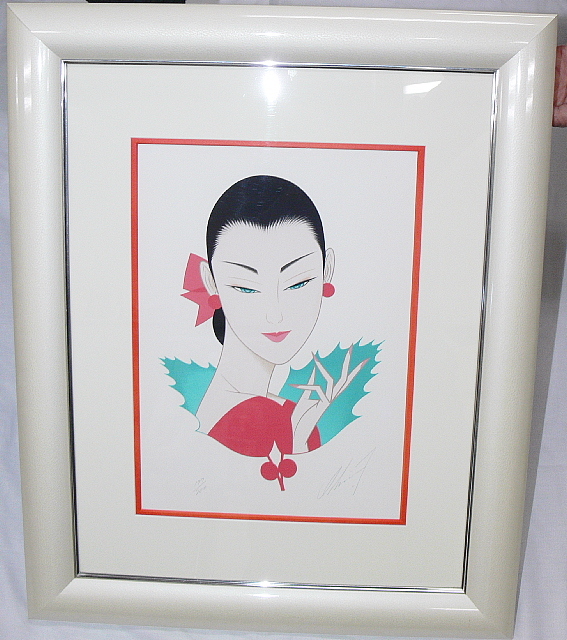 Yahoo!オークション -「鶴田一郎」(シルクスクリーン) (版画)の Yahoo!オークション -「鶴田一郎」(シルクスクリーン) (版画)の