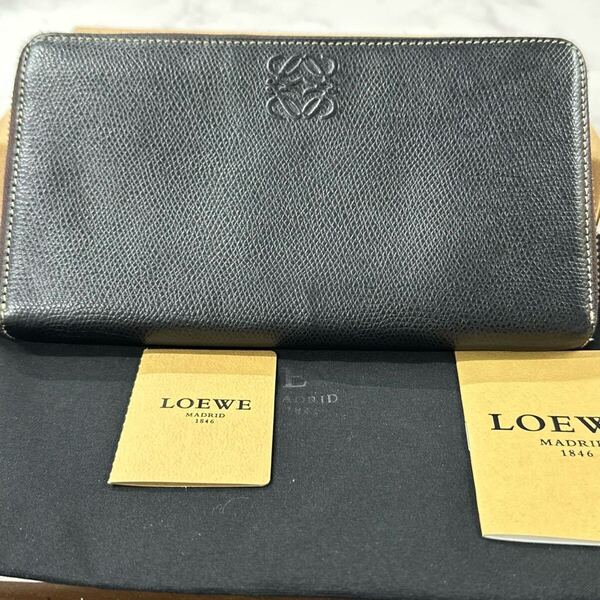 ロエベ LOEWE 財布 長財布 アナグラム ラウンドファスナー メンズ