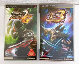 【PSP モンスターハンター ポータブル 2nd G 3rd セット】ゲーム/モンハン/解説書付き/PSP/アニメ/A73-338