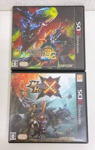 【3DS モンスターハンタークロス 操作説明シート付き ★3G 取扱説明書付き カセット2個セット】ゲーム/3DS/モンハン/A73-339
