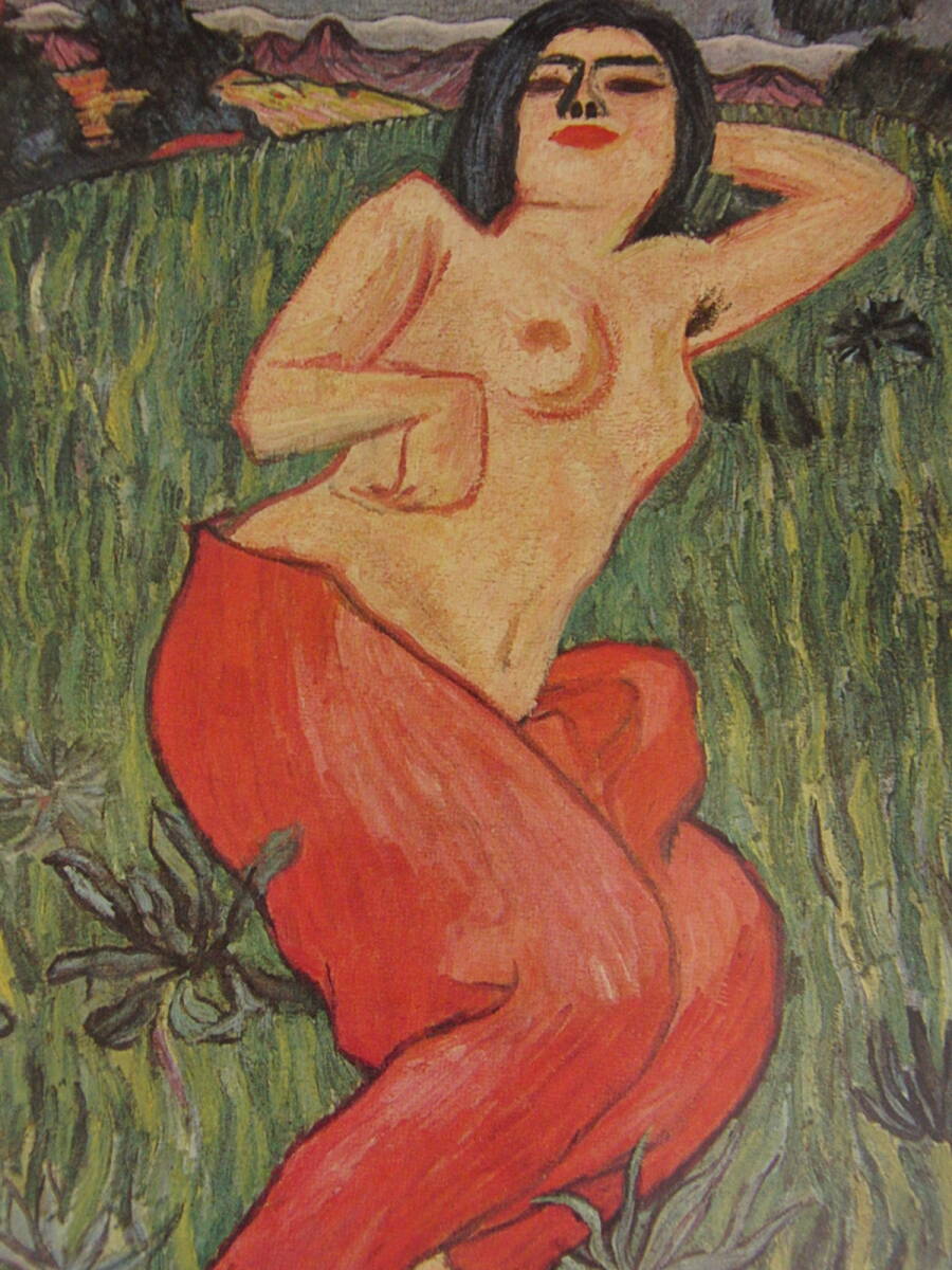 萬　鉄五郎、裸婦上半身、希少画集画、新品額装付 萬 鉄五郎、裸婦上半身、希少画集画、新品額装付 2025年最新