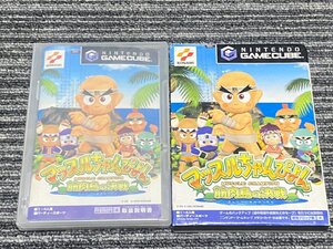 任天堂 ゲームキューブ ソフト マッスルちゃんぴょん 筋肉島の決戦 ケース 説明書付き GC