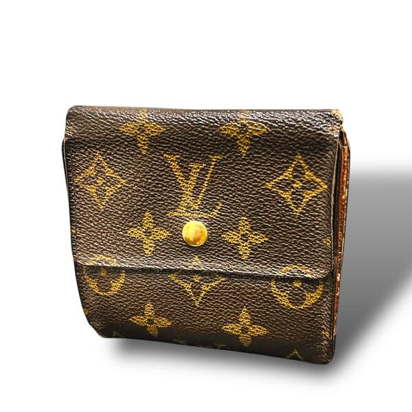 LOUIS VUITTON ルイヴィトン モノグラム ポルトモネ ブラウン系 財布 三つ折り財布 Wホック ジャンク レディース メンズ