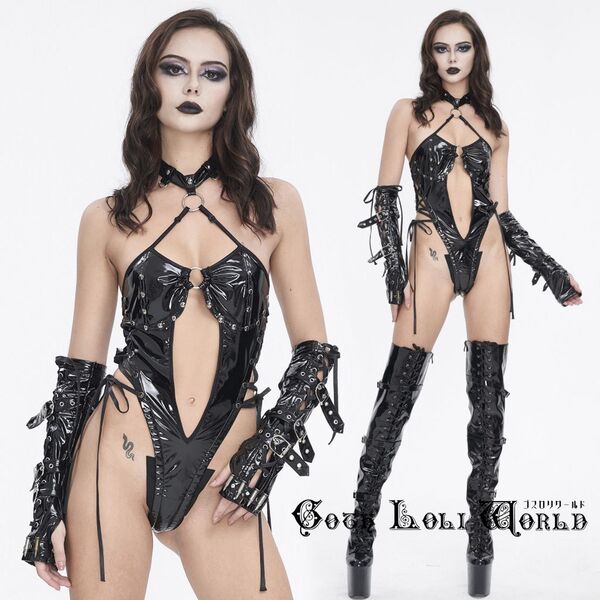 即納 SX025-M-L 女王様ホルターネックハイレグ ボンテ−ジ ファッション ゴシック パンク ロック ビジュアル系