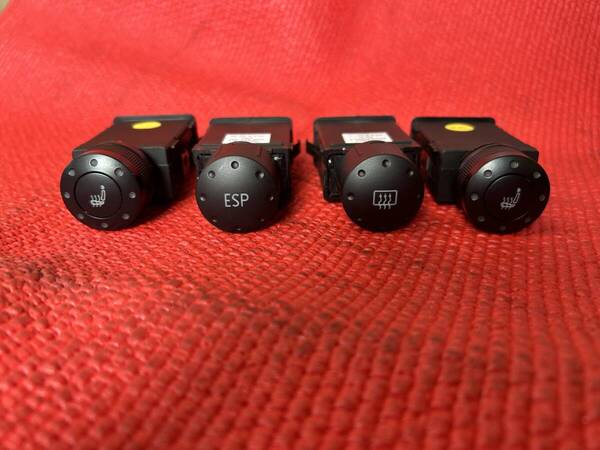 送料無料 アウディ TT 8N ESP リアデフォッガー シートヒーター スイッチ 8N0927134 8N0941503B 8N0963563B 中古