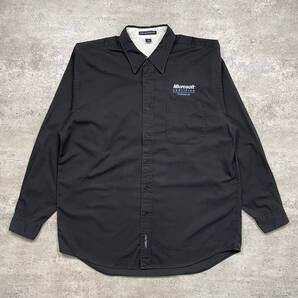 US マイクロソフト 企業 ボタンシャツ 長袖 黒 サイズ XL